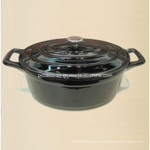 Black Highlight Enamel Cast Iron Casserole Size 31X23